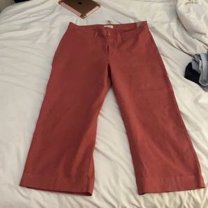 burnt orange/red madewell wide leg pants